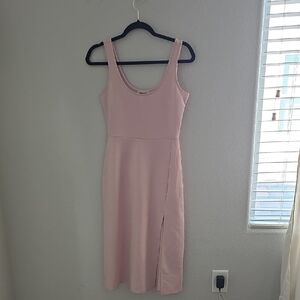 Chic Pink Midi Dress